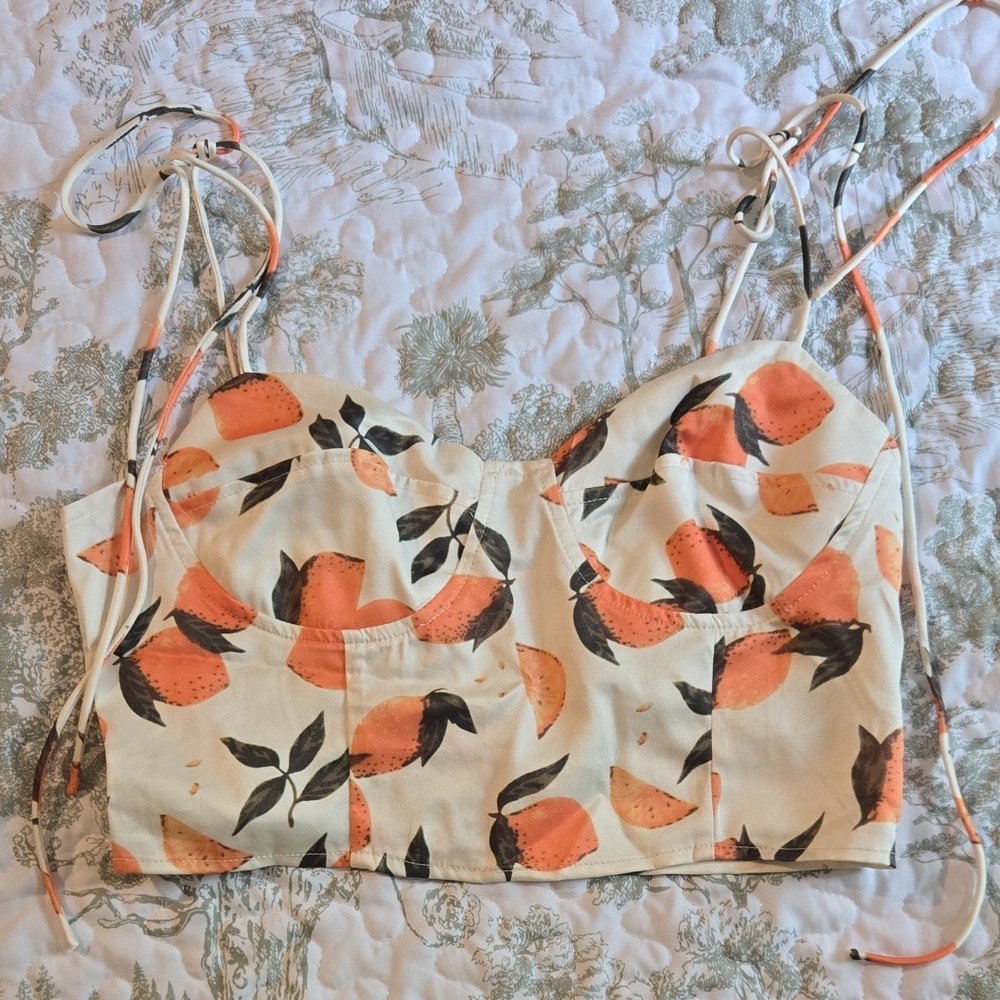 Peach Print Women's Top